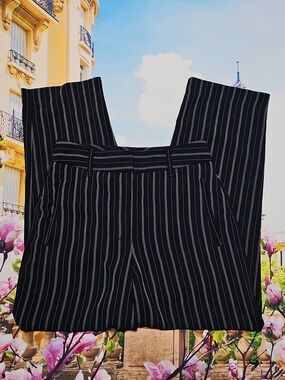 Wilfred Pinstripe High Waisted Black Dress Pants‎ Size 4